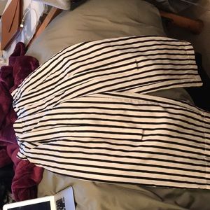 Zara striped flowy pants